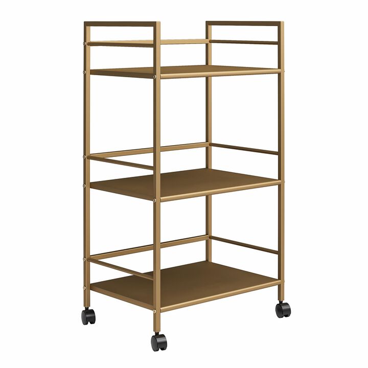 Helix 3 Shelf Metal Rolling Utility Cart