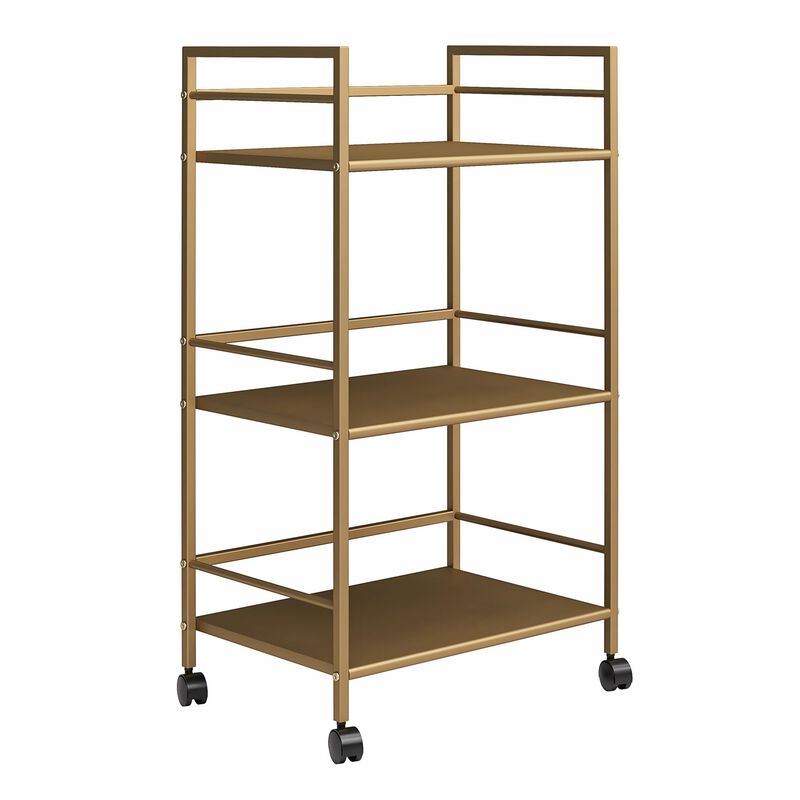 Helix 3 Shelf Metal Rolling Utility Cart