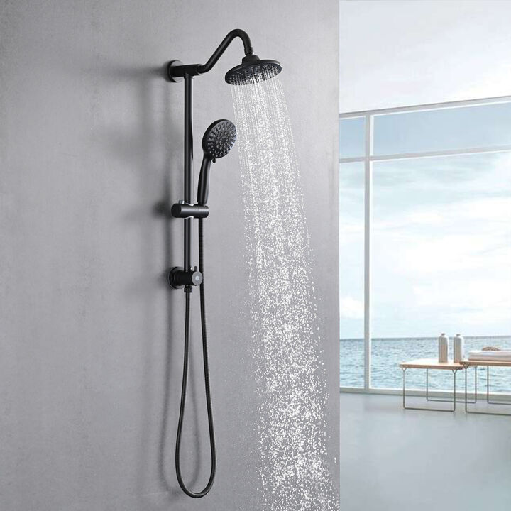 6 Inch Rain Shower Head With Handheld Shower Head Bathroom Rain Shower System