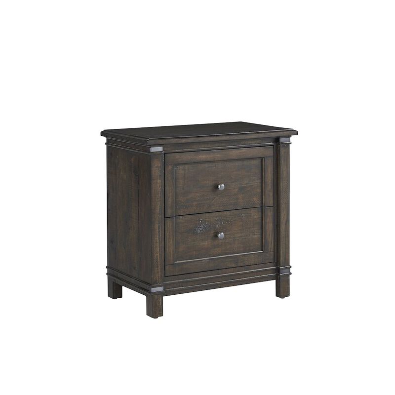 Farmwood 2-Drawer Nightstand - Whiskey Barrell