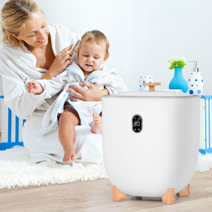 Towel Warmer Bucket with 2 Temperature Settings and Auto Shut Off