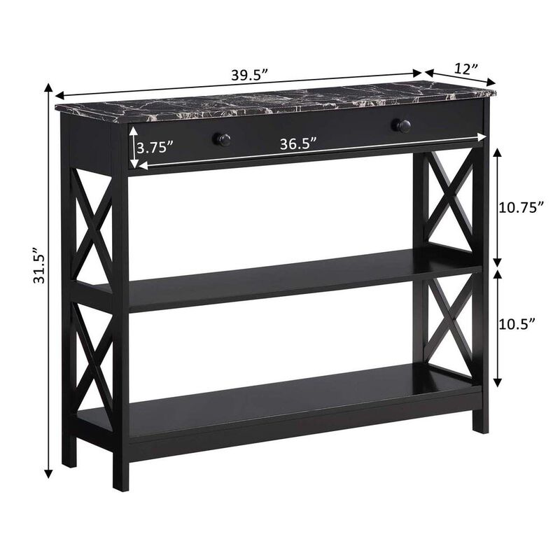 Convience Concept, Inc. Oxford 1 Drawer Console Table with Shelves