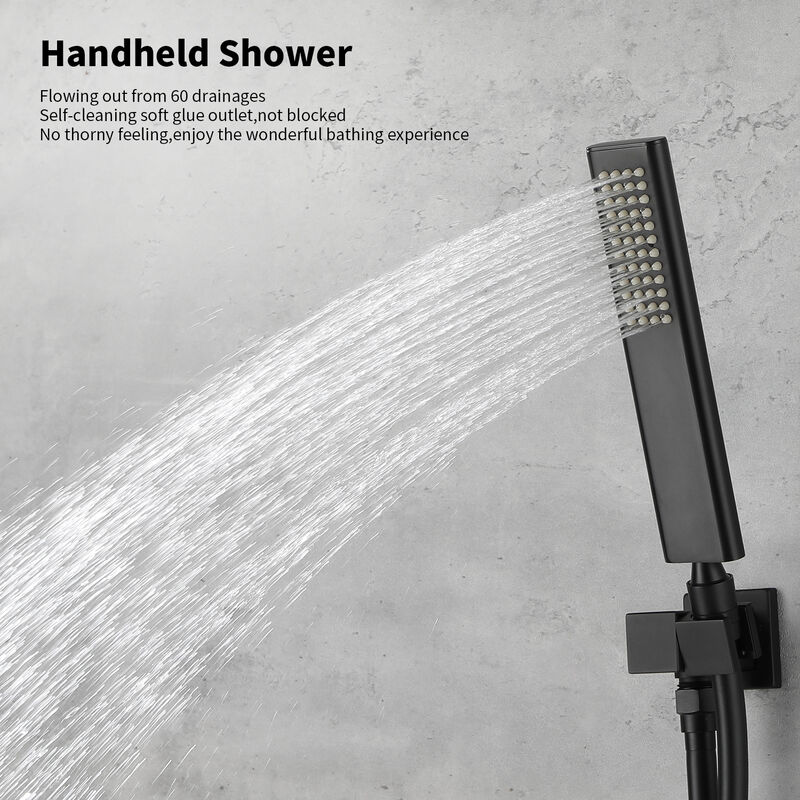 Wall Mount Bathtub Shower Faucet Set with Handheld Shower Head