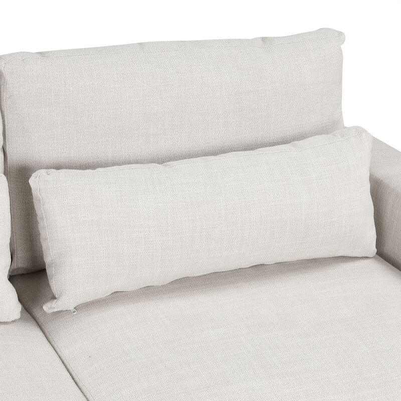 Merax L-shaped Modular Sectional Sofa  with 3 Pillows
