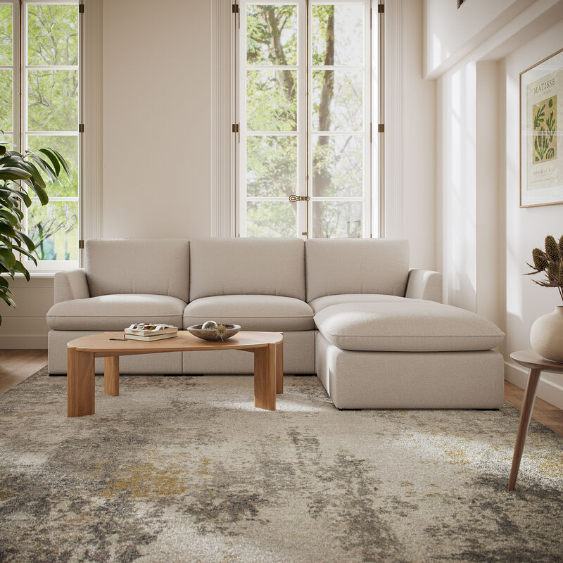 Cromwell 4 Piece Modular Sofa - Light Brown