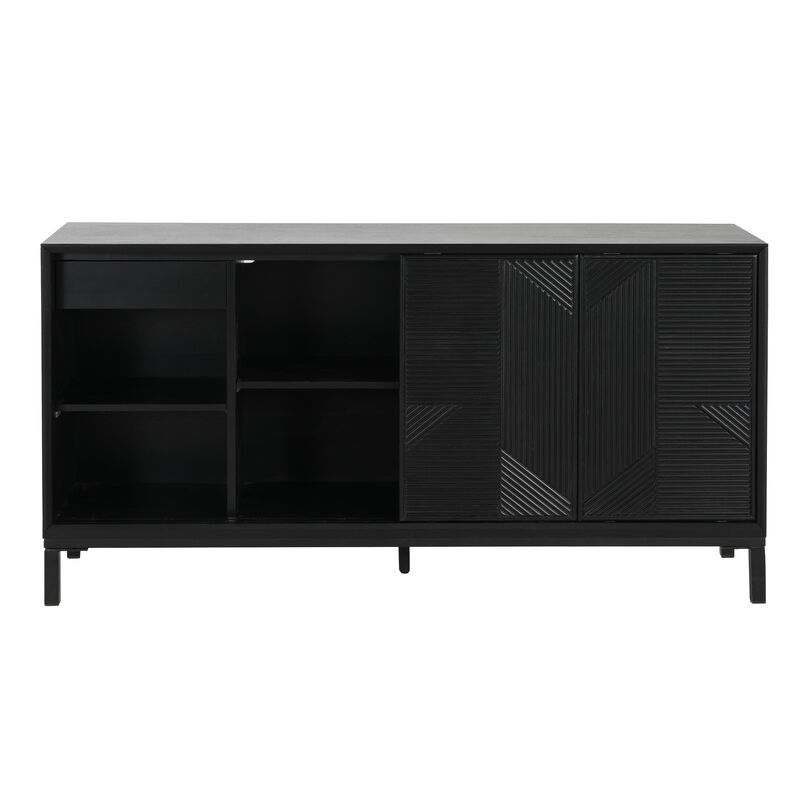 Merax Modern Accent Cabinet with Sliding Doors