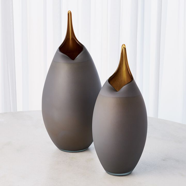 Frosted Grey Vase- Large