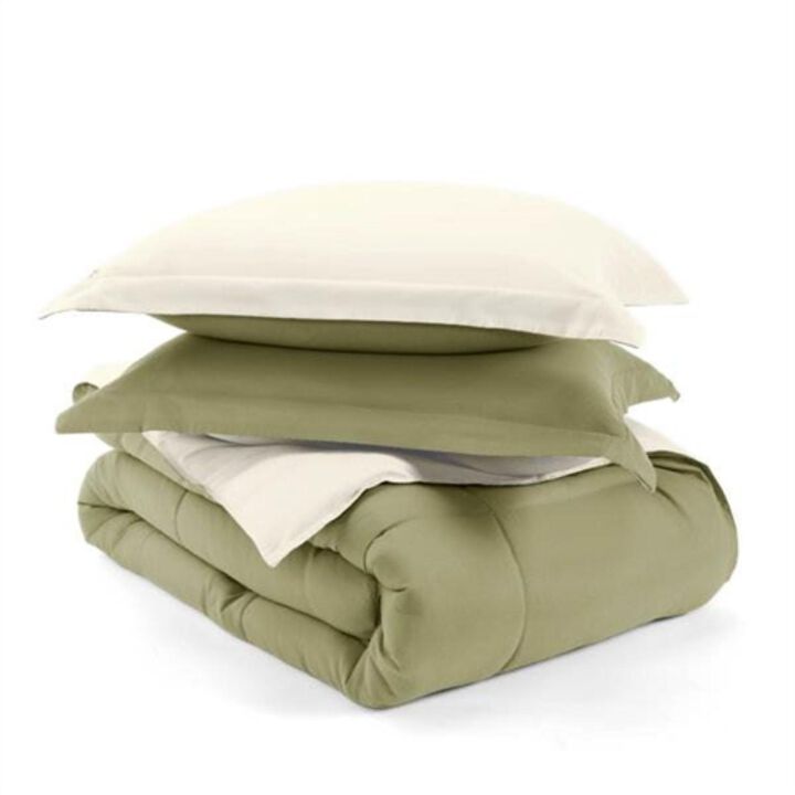 Hivvago Full/Queen 3 Piece Microfiber Reversible Comforter Set