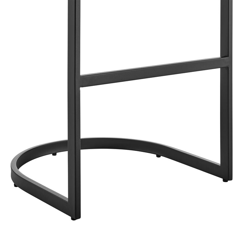 Atherik Bar Stool in Metal/Faux Leather