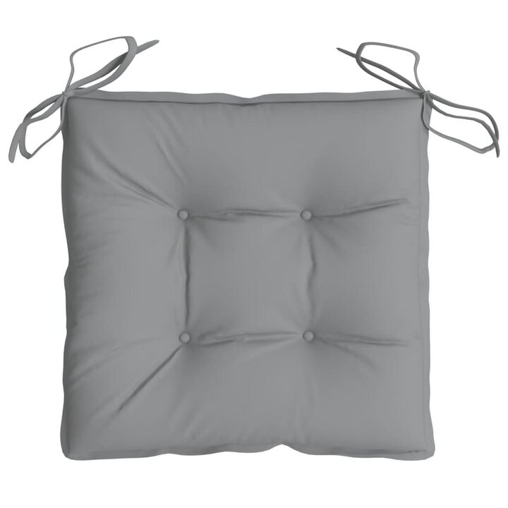 Kia Outdoor Cushion for Chair, Set of 4, 16x16 Square, Gray Fabric - Benzara
