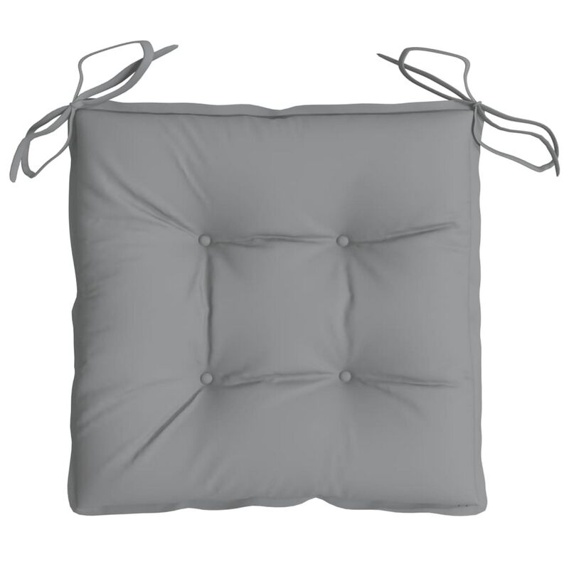 Kia Outdoor Cushion for Chair, Set of 4, 16x16 Square, Gray Fabric - Benzara