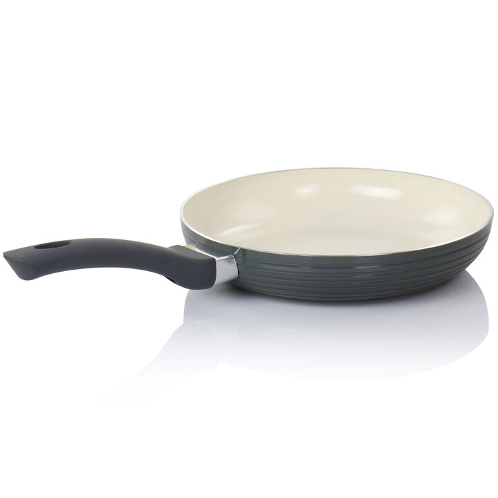 Oster Ridge Valley 10 Inch Aluminum Nonstick Frying Pan in Grey