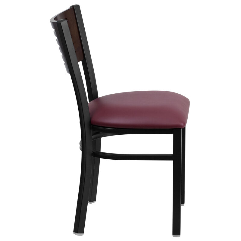 Bk/Mah Slat Chair- Seat