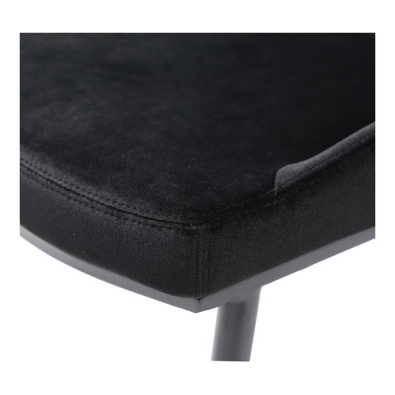 Moe's Home Collection SEDONA DINING CHAIR SHADOWED BLACK VELVET-SET OF TWO
