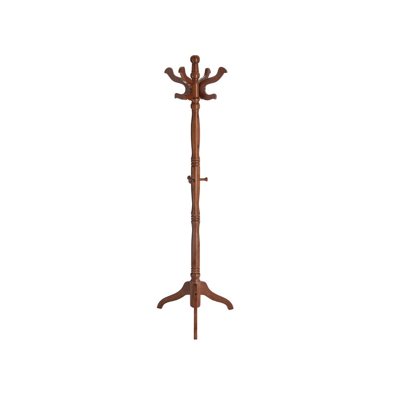 Coat Rack Free Standing with 11 Hooks, Wooden Hall Tree Coat Hat Tree