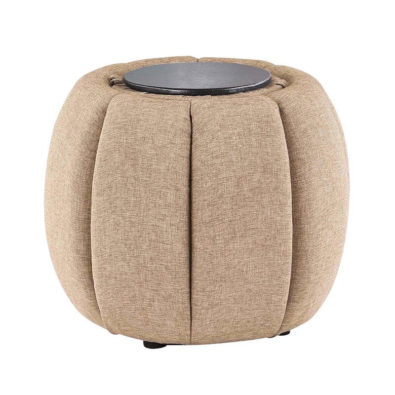 Convenience Concepts Designs4Comfort Daisy Storage Ottoman with Reversible Tray Lid