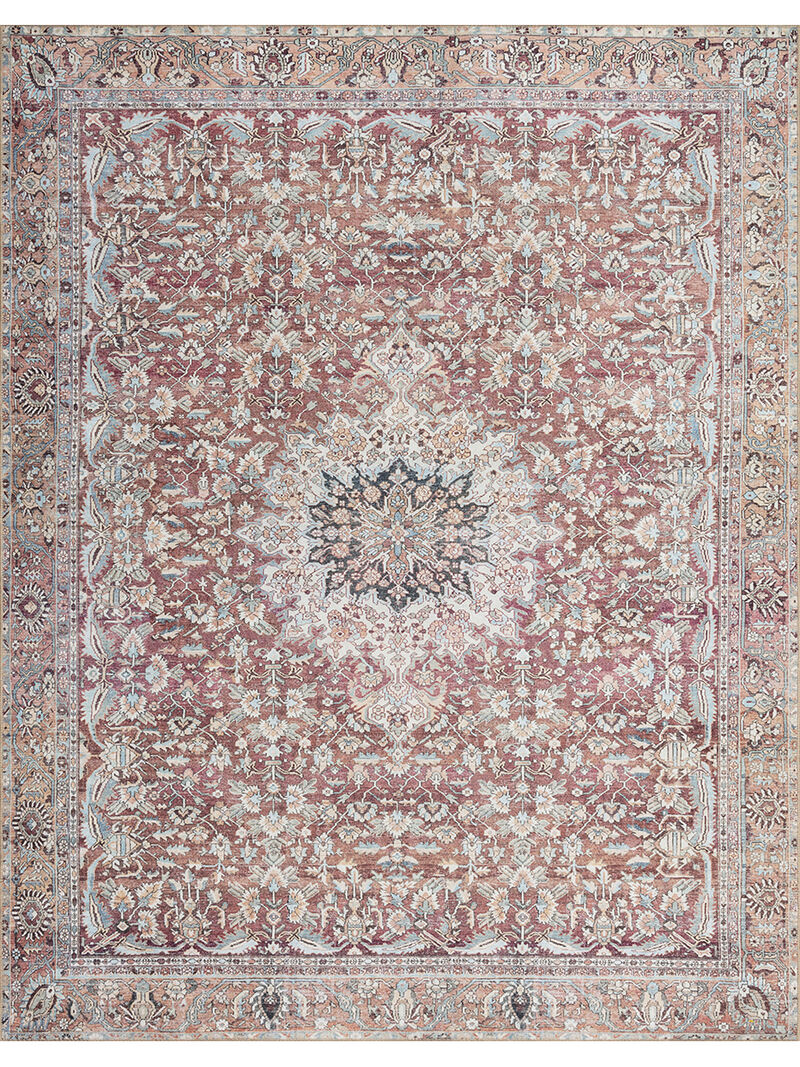 Wynter WYN05 Tomato/Teal 3'6" x 5'6" Rug