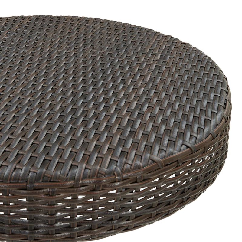 vidaXL 3 Piece Garden Bar Set with Cushions Poly Rattan Brown