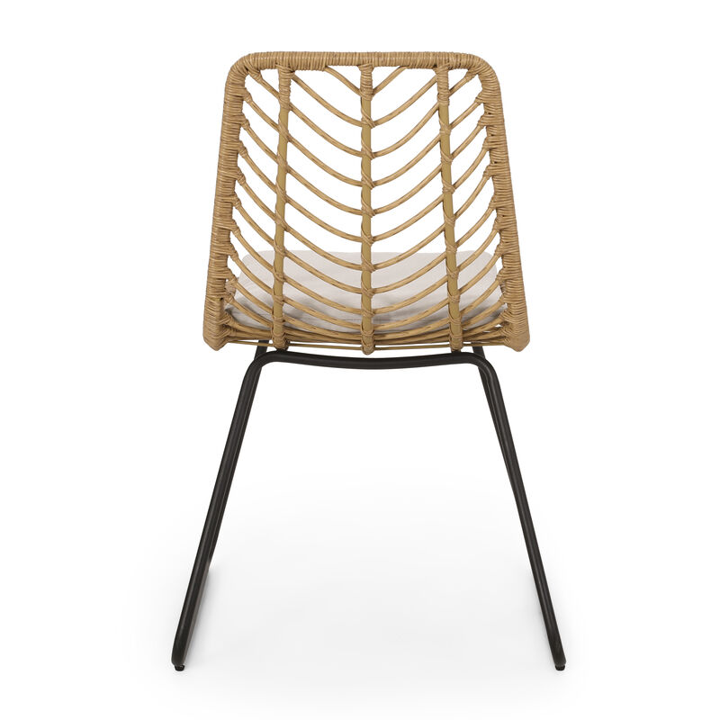 Merax Rattan Outdoor Indoor Dining Chairs 2 Pieces