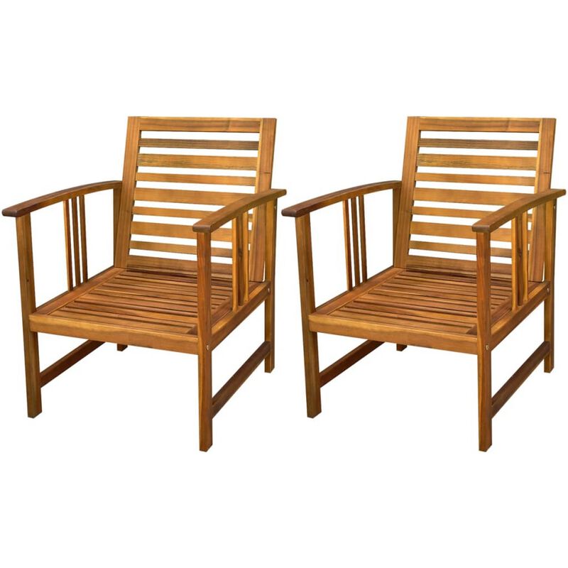 Roma 4pc Modular Outdoor Sofa and Table Set, Brown Acacia Wood, White - Benzara
