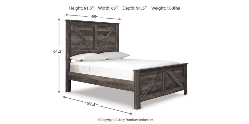 Wynnlow Queen Crossbuck Panel Bed