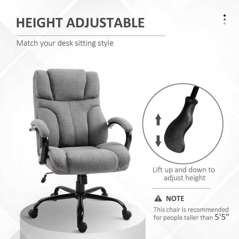 Light Grey Executive Seat: Big & Tall 500lbs Office Chair