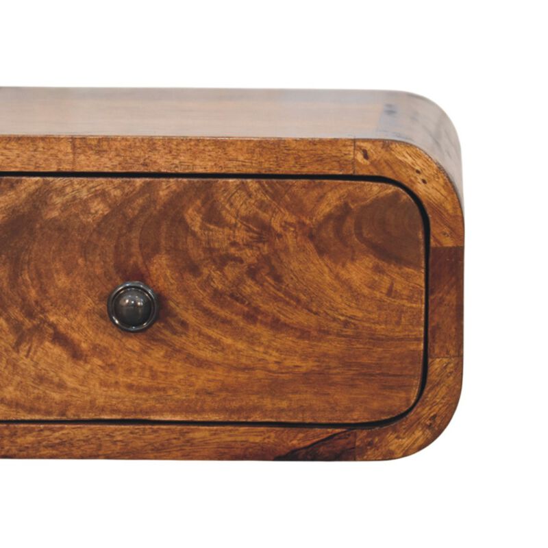 Artisan Furniture Solid Wood Avora Mini Wall-Mounted Chestnut 1 Drawer Nightstand