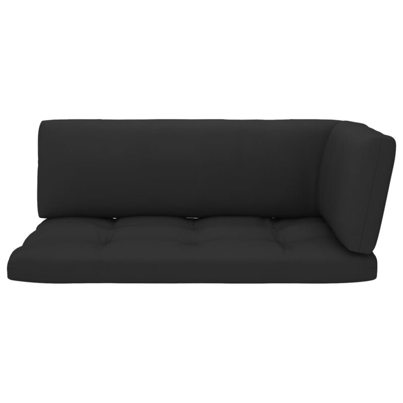 vidaXL Pallet Sofa Cushions 3 pcs Black
