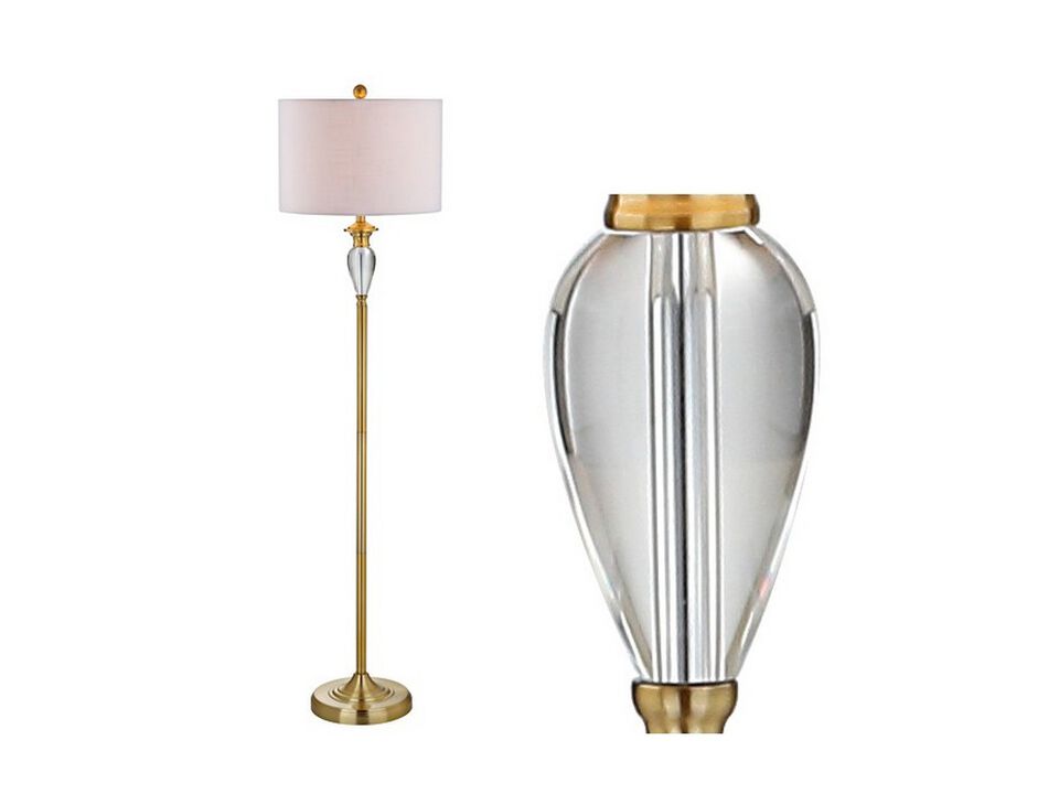 Evelyn Crystal / Metal LED Floor Lamp