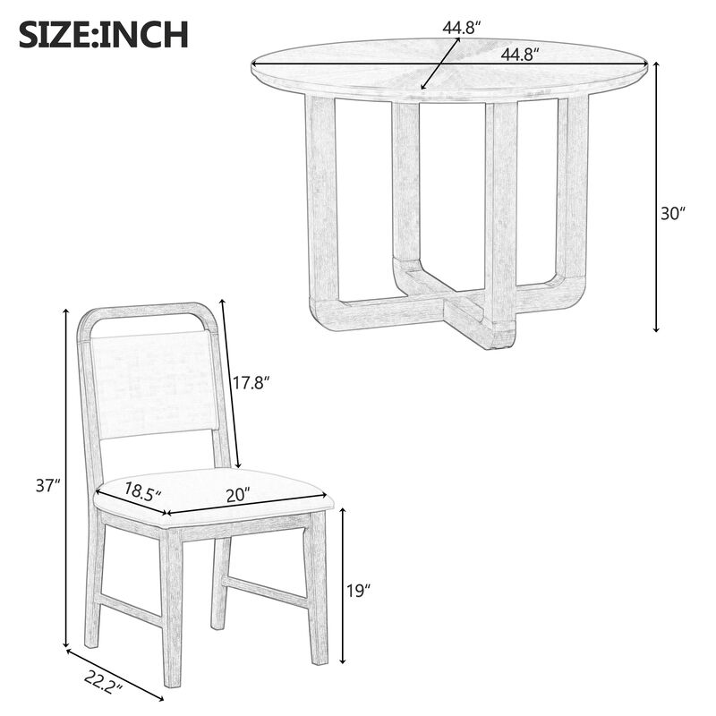 Merax 5-Piece Retro Dining Set