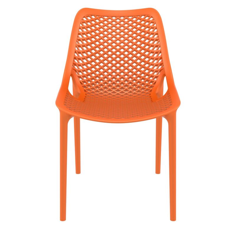 32.25" Black Stackable Outdoor Patio Dining Chair