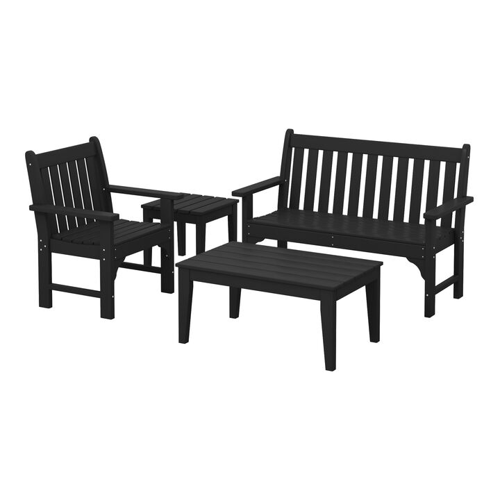 WestinTrends 4-Piece HDPE Outdoor Patio Furniture Couch Set