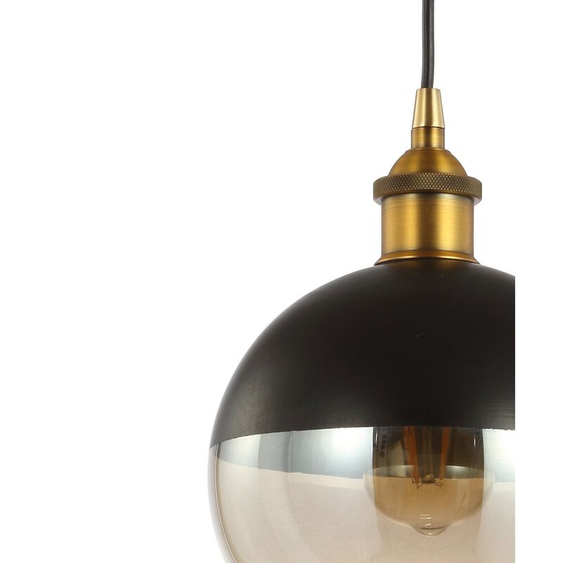 Nixon Adjustable Drop Globe Metal/Glass LED Pendant