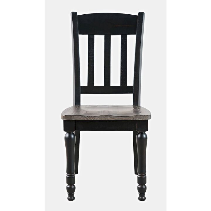 Jofran Madison County Rustic Reclaimed Pine Farmhouse Slatback Dining Chair (Set of 2)