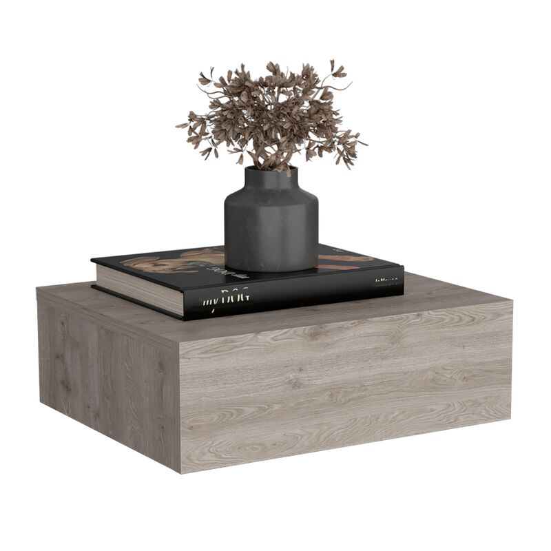 DEPOT E-SHOP Ivor Floating Nightstand, Modern Wall-Mounted Bedside Shelf with Drawer, Black