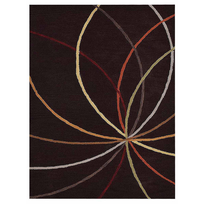 RUGSOTIC CARPETS HAND TUFTED WOOL ECO-FRIENDLY AREA RUGS  - 4'x6', Rectangle Shape, Brown, Contemporary Modern Design, High Pile Thick Handmade Area Rugs for Living Room, Bed Room (K00728)