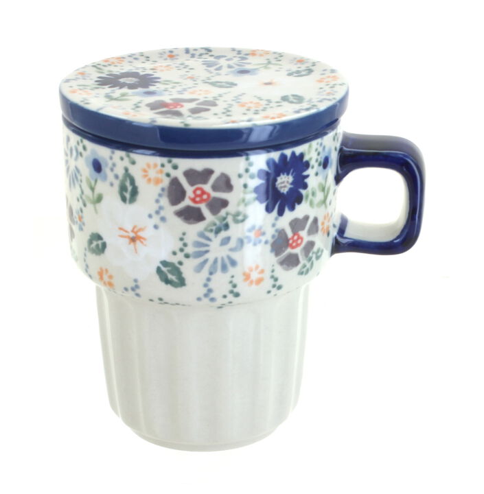 Blue Rose Polish Pottery Bluebird Trivet