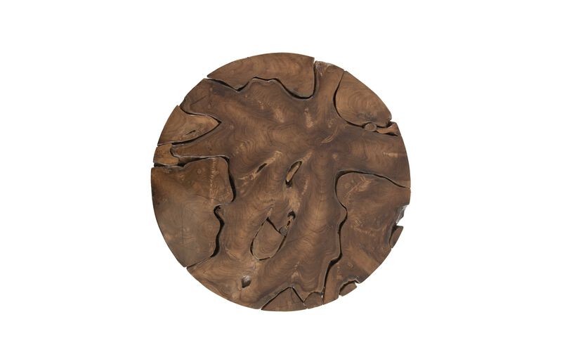 Teak Chunk Round Coffee Table