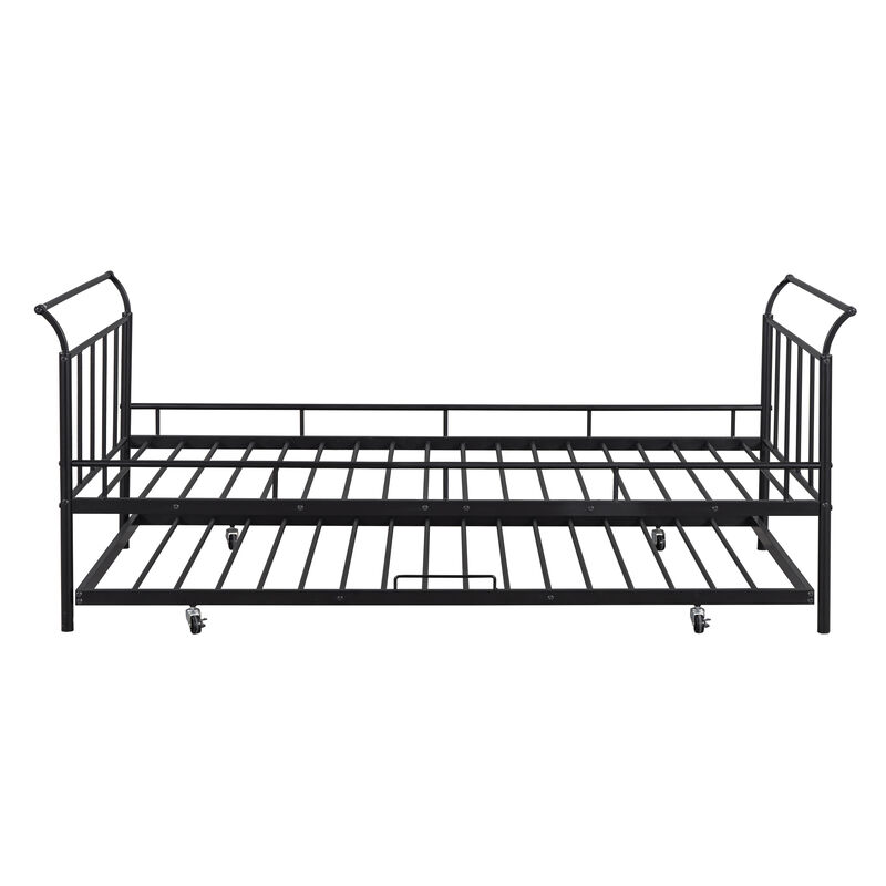 Merax Metal Frame Daybed with Trundle