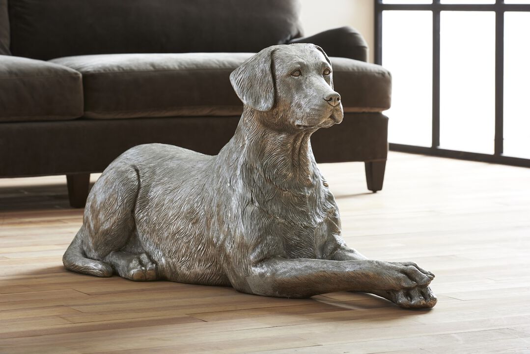 Laying Labrador Sculpture