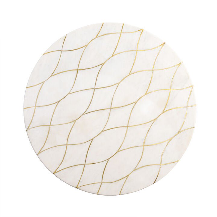 Miranda Marble Lazy Susan 16"