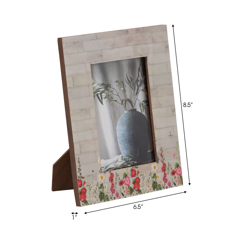 4"x6" Pink Flower Photo Frame