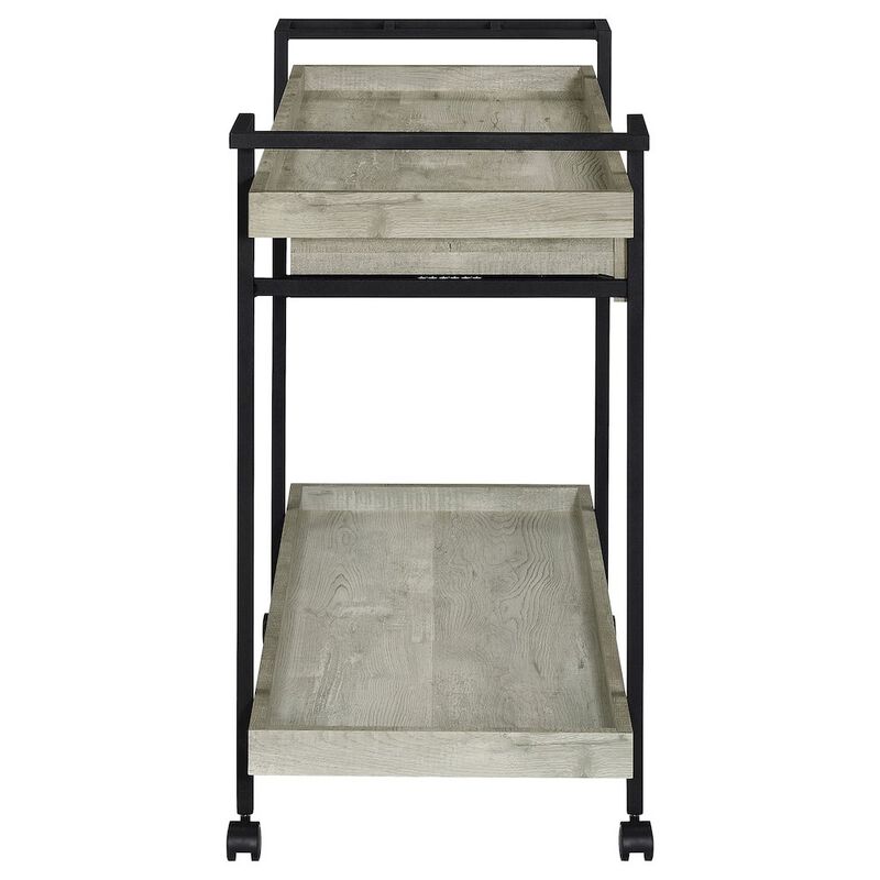 Coaster Ventura 1-drawer Engineered Wood Bar Cart Grey Driftwood
