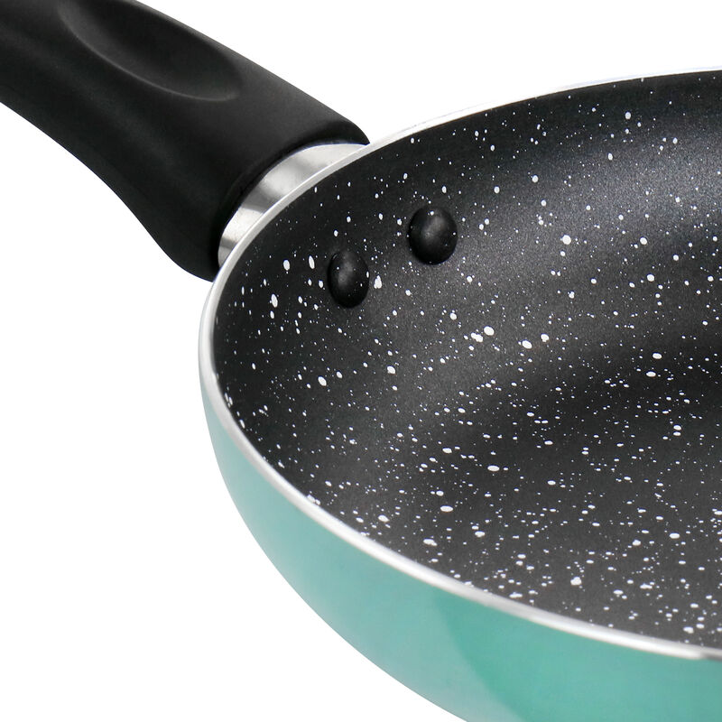 Oster Luneta 8 Inch Aluminum Nonstick Frying Pan in Turquoise