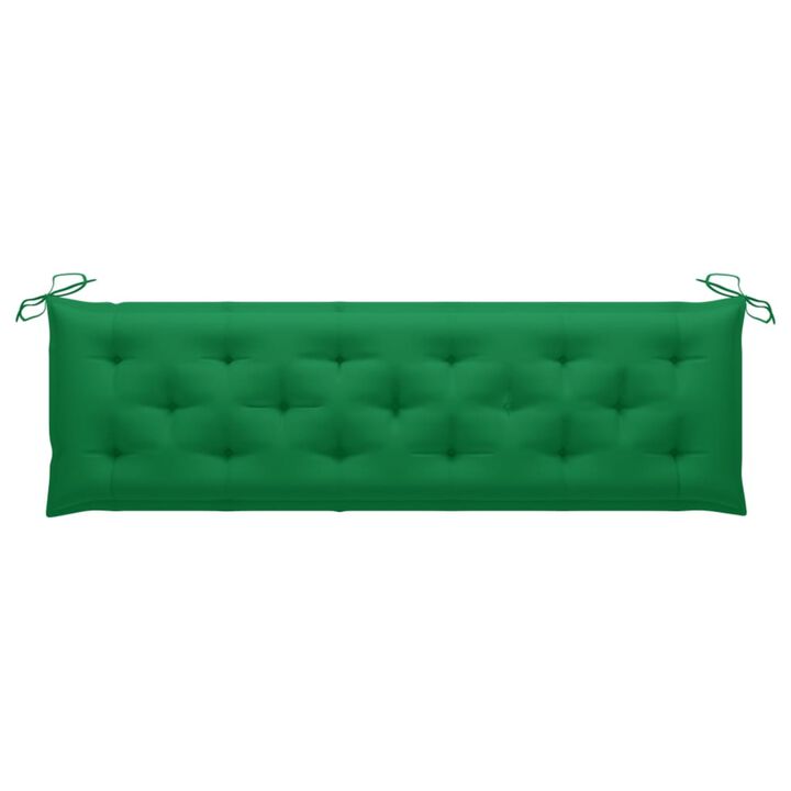 vidaXL Garden Bench Cushion Green 70.9"x19.7"x2.8" Fabric