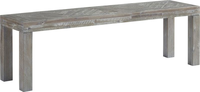 Herringbone Solid Wood Dining Bench