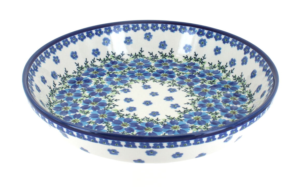 Blue Rose Polish Pottery Stars & Stripes Pie Plate