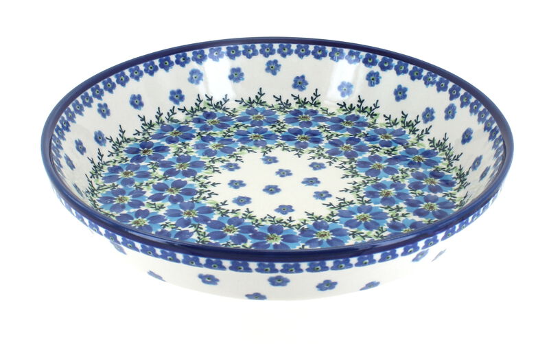 Blue Rose Polish Pottery Stars & Stripes Pie Plate