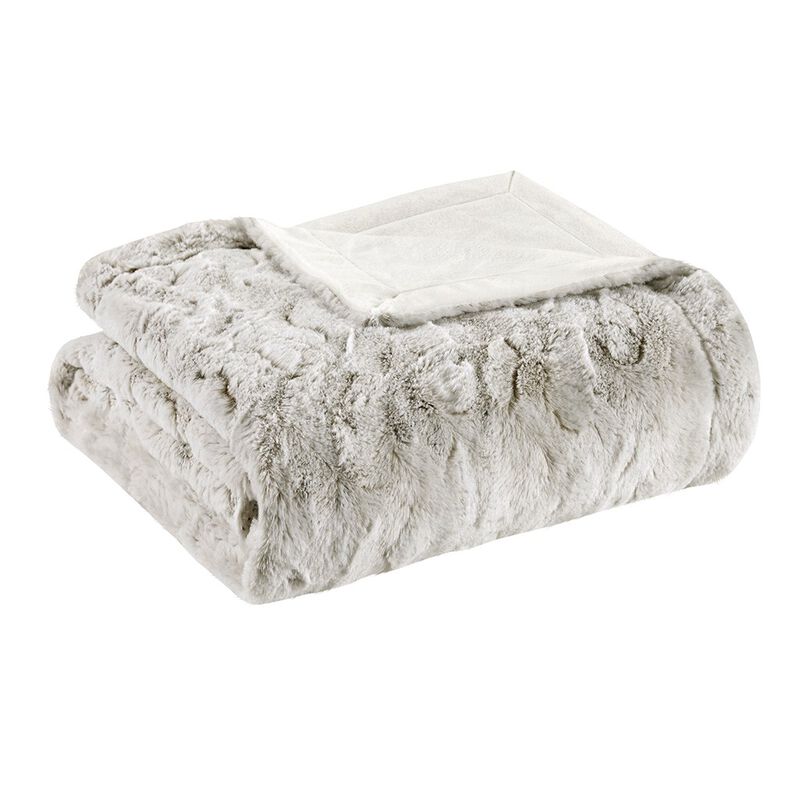 Gracie Mills Shawn Brushed Faux Fur to Mink Oversized Throw