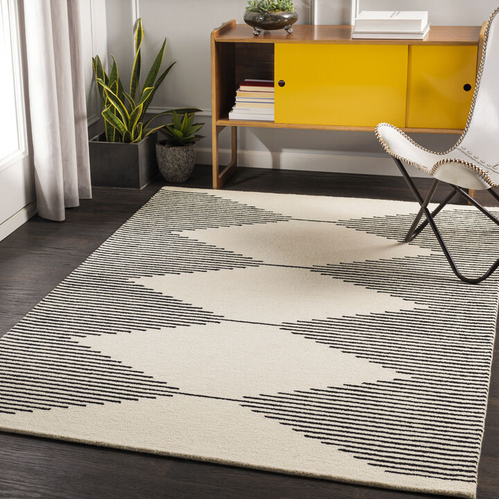 Granada GND-2331 2' x 3' Black Rug